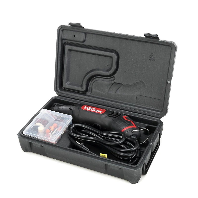 Outil rotatif filaire Hyper résistant de 1,5 A, vitesse variable avec 105 accessoires rotatifs et étui de rangement, état neuf, 120 V HYPER TOUGH 1.5AMP 106 juegos de herramientas giratorias