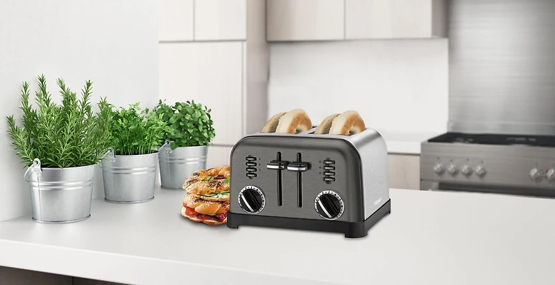 Cuisinart Metal Classic 4-Slice Toaster, Two control panels
