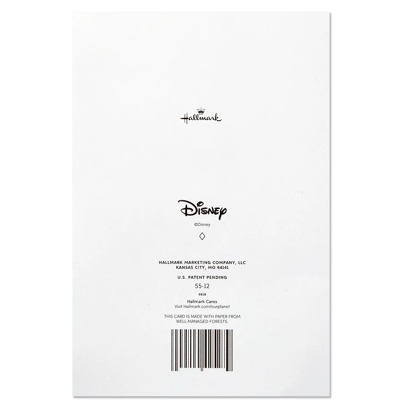 Hallmark Disney Mickey Mouse Christmas Card for Kid with Plush Toy (Mickey Mouse Fluffball)