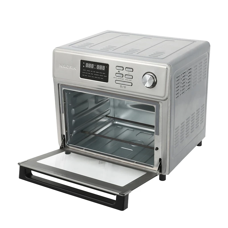Kalorik MAXX® Friteuse à Air à Porte Unique de 26 Qt avec 21 préréglages, température de saisie de 500F et 5 accessoires (AFK26SD5SS43) Friteuse à Air à Porte Unique avec 5 Accessoires