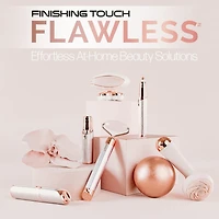 Rouleau et masseur facial vibrant de quartz rose de Finishing Touch Flawless Contour 1 appareil, 2 accessoires interchangeables