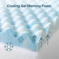 Zinus Spa Sensations inch Swirl Cooling Gel Memory Foam Air Flow Mattress Topper, Twin, Full, Queen