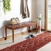 Safavieh Amalia Leather Bench