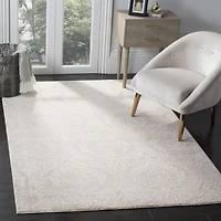 SAFAVIEH Princeton Collection PRN717B Silver / Beige Rug