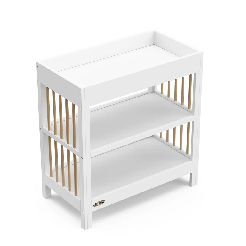 Table à langer Graco Teddi, Blanc avec bois flotté