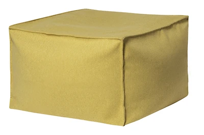 Gouchee Home Loft Felt – Pouf en feutre synthétique moutarde avec rembourrage en billes de polystyrène, housse amovible et lavable en machine, pour salon ou bureau