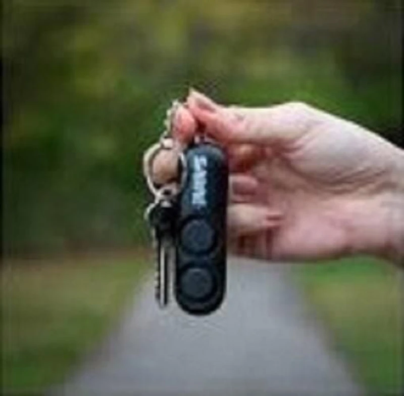 Sabre Alarme personnelle noire avec porte-clés Alarme personnel