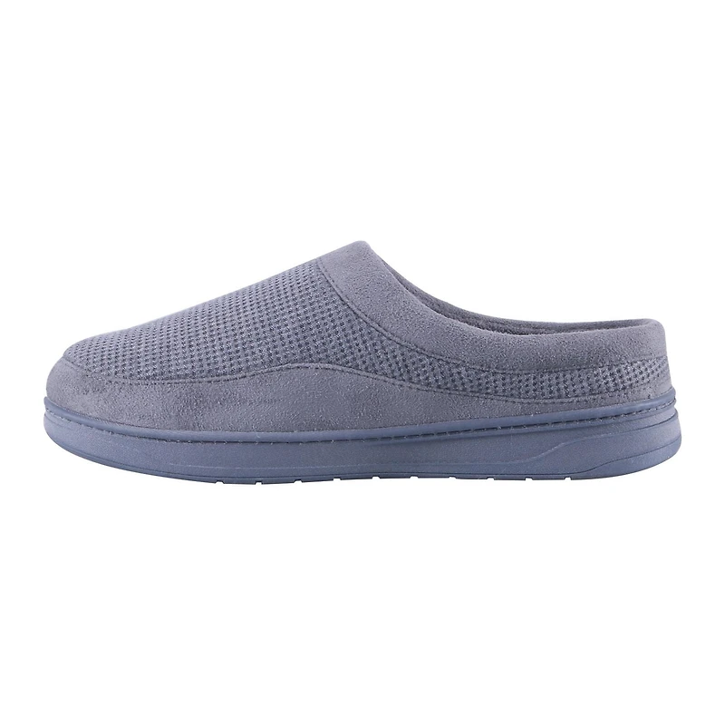 Pantoufles IsotonerMD Kyle 2 en tricot gaufré avec bordure en microsuède pour hommes