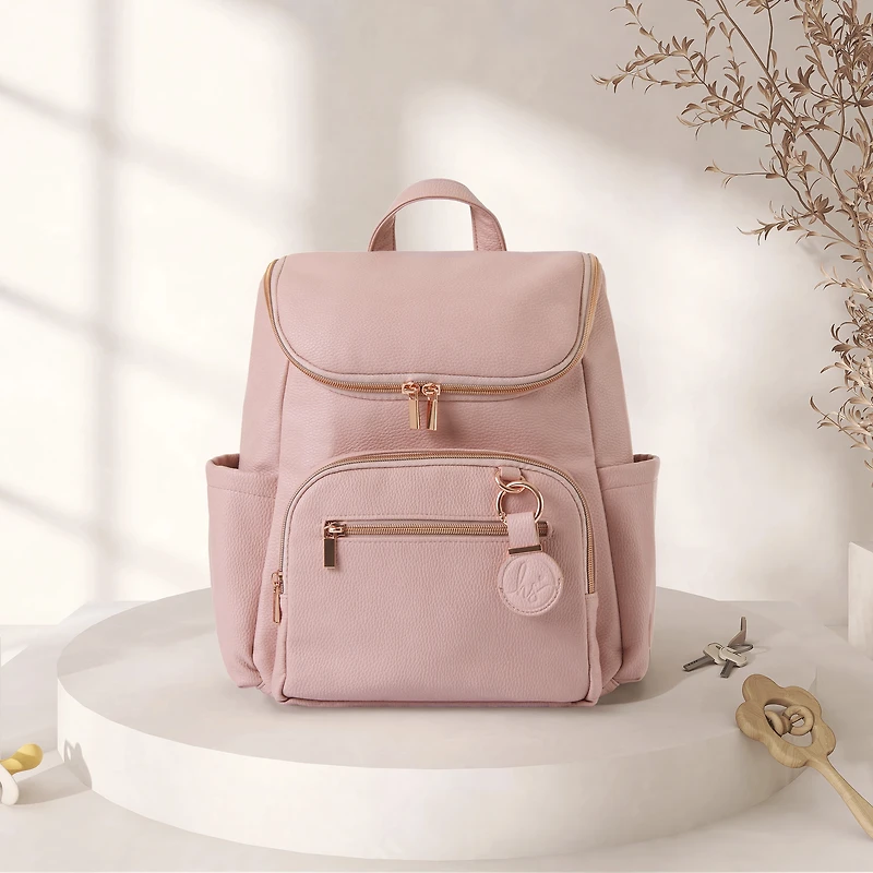 Hannah & Sophia Ready to Roam Diaper Bag Set, Rose Pink