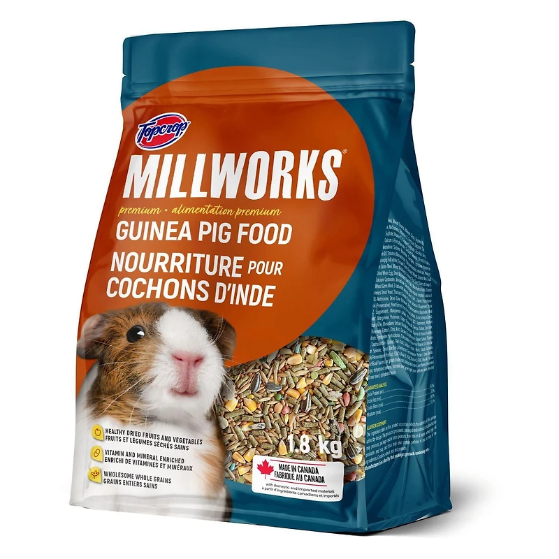Topcrop Millworks Nourriture de haute qualite pour cochons d'inde 1,8 kg