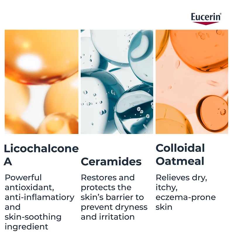 Eucerin Eczema Relief Body Cream for Eczema-Prone Skin, Steroid-Free and Fragrance-Free, Ceramide, Colloidal Oatmeal, 226g