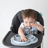 Kushies Siliplate - Silicone Suction Plate, Divided Plate, Baby Toddler Plate, BPA Free, Microwave Dishwasher Safe Suction Dish - Butterfly Lilac