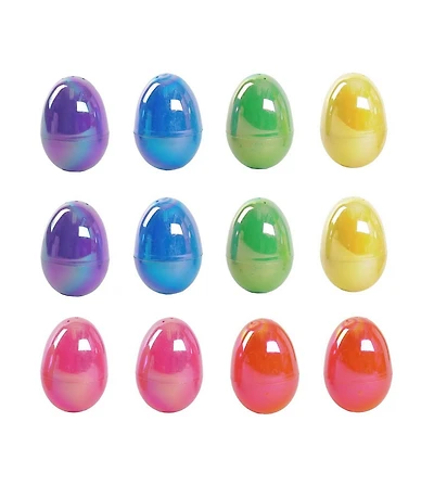 12 OEUFS DE PÂQUES IRISÉS CLAIRS