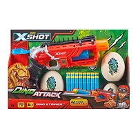 Fusil à fléchettes en mousse X-Shot Dino Attack Dino Striker (16 fléchettes, 4 œufs) par ZURU