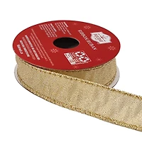 Holiday Time Nature Metallic Tower Ribbon 45Feet