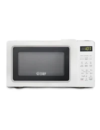 COMMERCIAL CHEF 0.7 Cubic Foot Microwave with 10 Power Levels, Small Microwave with Pull Handle, 700W Countertop Microwave up to 99 Minute Timer and Digital Display, White