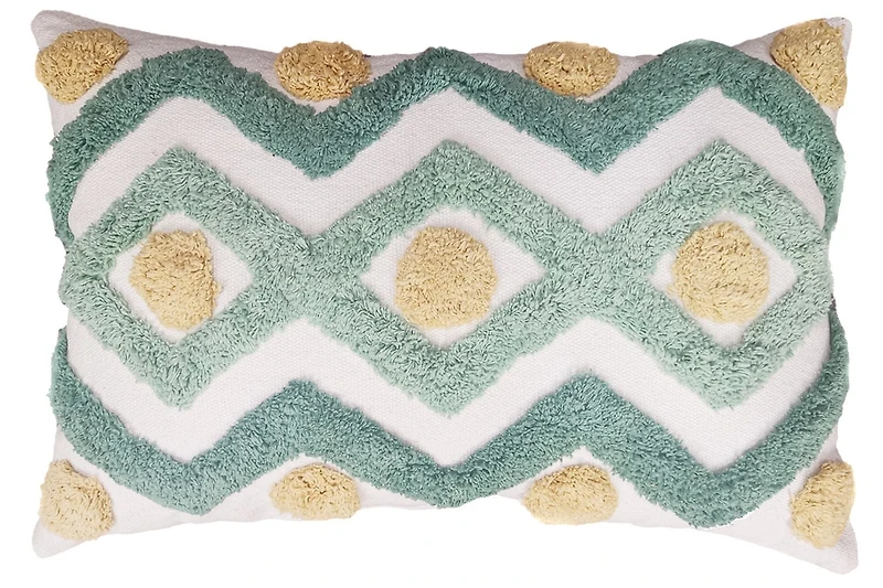 hometrends Monte Green Diamonds Decorative Pillow