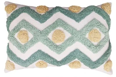 hometrends Monte Green Diamonds Decorative Pillow