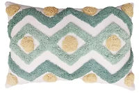 hometrends Monte Green Diamonds Decorative Pillow