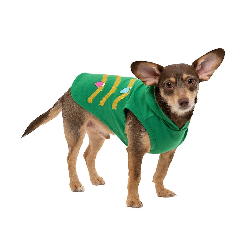 Vibrant Life Green Holiday Christmas Tree Pet Hoodie