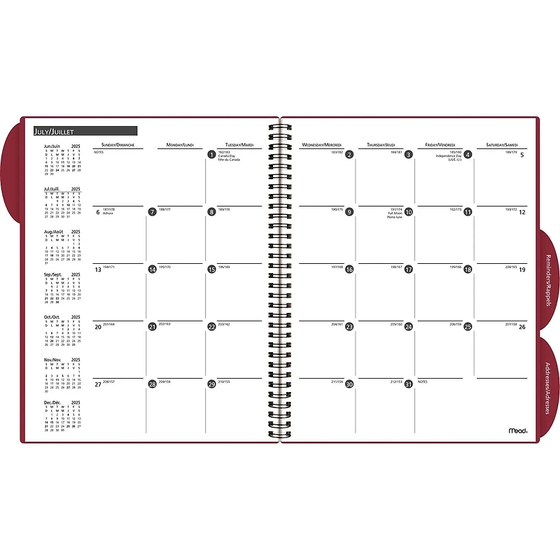 Mead® 2026 Weekly Large Poly Planner, Assorted Colours, Planner