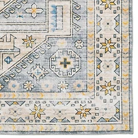 Tapis de couloir lavable Parson 2 pi x 8 pi gris et beige