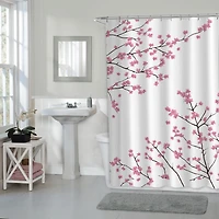 Hometrends Decorative Fabric Shower Curtain with Botanical Designs
