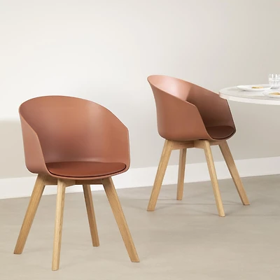 Dining Chair with Wooden Legs - Set of 2 from the collection Flam South Shore