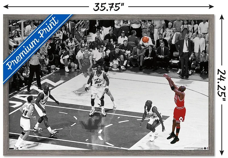 Michael Jordan - The Shot Horizontal Wall Poster, 22.375" x 34"