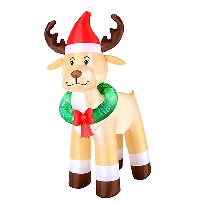 Occasions Christmas 8 Foot Inflatable Reindeer With Wreath