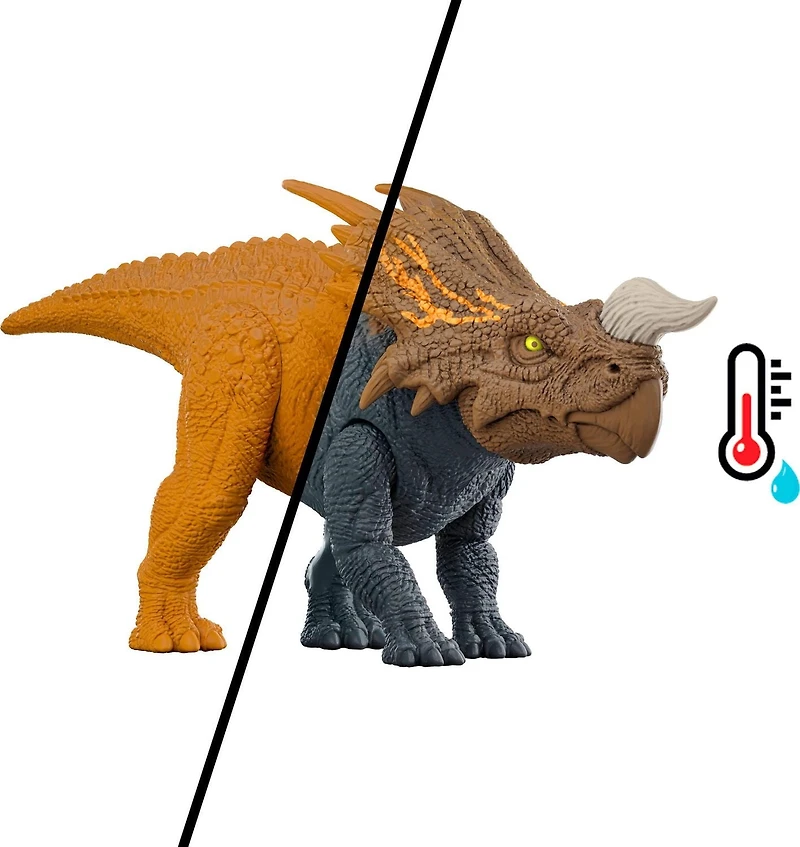 Jurassic World Dino Reveal 2 Dinosaur Toys in Battle Arena, Warm Water Changes Decoration