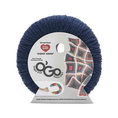 Red Heart® Super Saver® O'Go™ Yarn, Acrylic #4 Medium, 7oz/198g, 364 Yards, New innovative O’Go™ format
