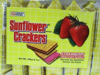Croley Foods Sunflower Crackers Strawberry Sandwich, 189 g
