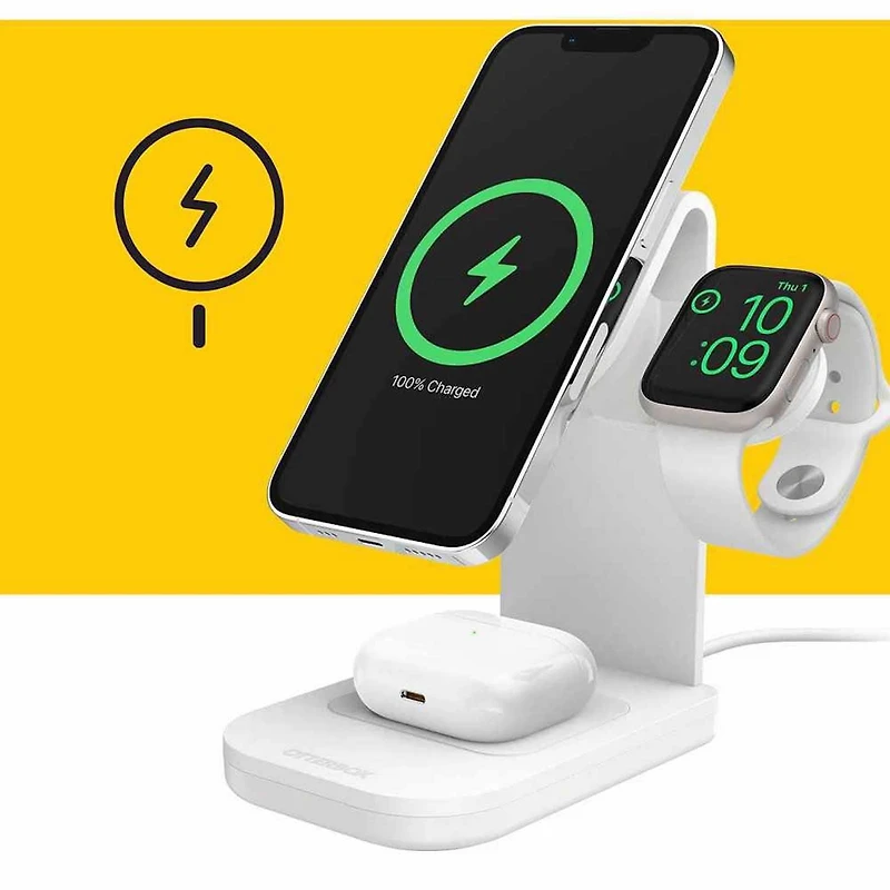 Otterbox Wireless 15W Charging Station with MagSafe White