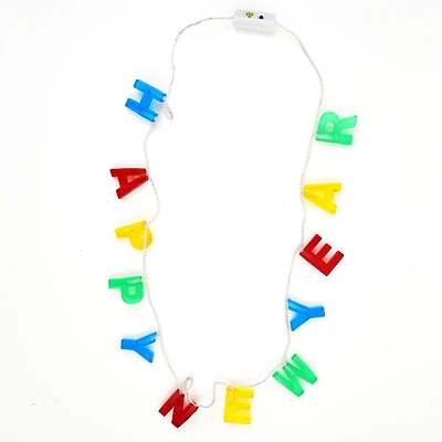 Collier lumineux du Nouvel An, 1 Pièce, décorations festives, une façon originale de célébrer avec style, adulte