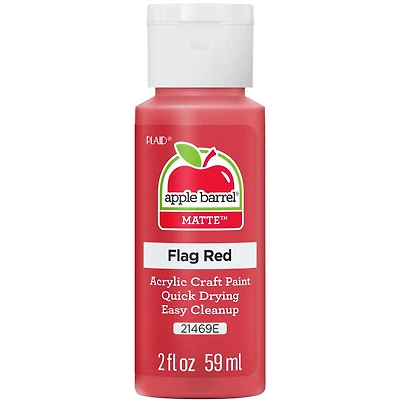 Apple Barrel Colors, 2 oz., Flag Red, 2 oz Matte Acrylic Paint