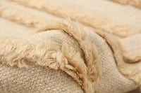 ECARPETGALLERY 4'9" x 7'10" Carved Cambridge Hand Made Area Rug for Living Room, Dining Room and Bedroom in Ivory