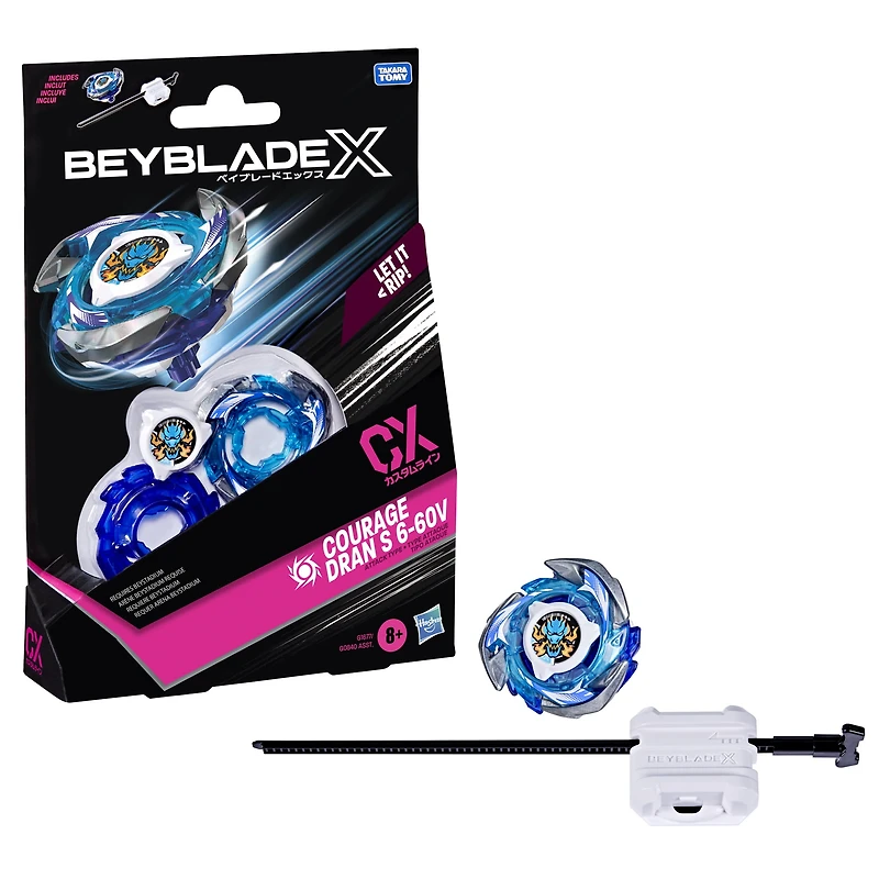 Beyblade X Courage Dran S 6-60V CX Starter Pack Top and Launcher