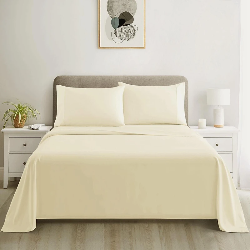 Literie Marina Decoration, 600 fils/cm², ultra douce, à poches profondes, en coton percale à fibres longues, toutes saisons