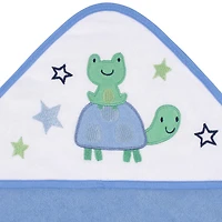 Serviette à capuchon Le choix du parent et 5 débarbouillettes, garçons