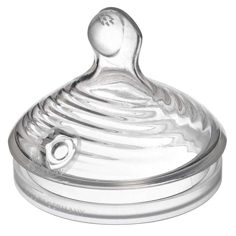 NUK Simply Natural Fast Flow Bottle Nipples, 2 Pack, 6+ Months