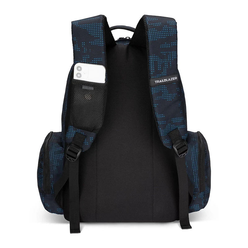 TRAILBLAZER 15.6IN LAPTOP PATTERN BACKPACK BLUE