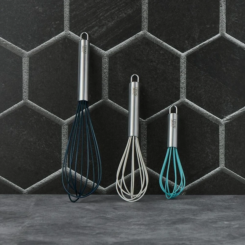 Thyme & Table 3-Piece Silicone Whisk Set, Whisk Set