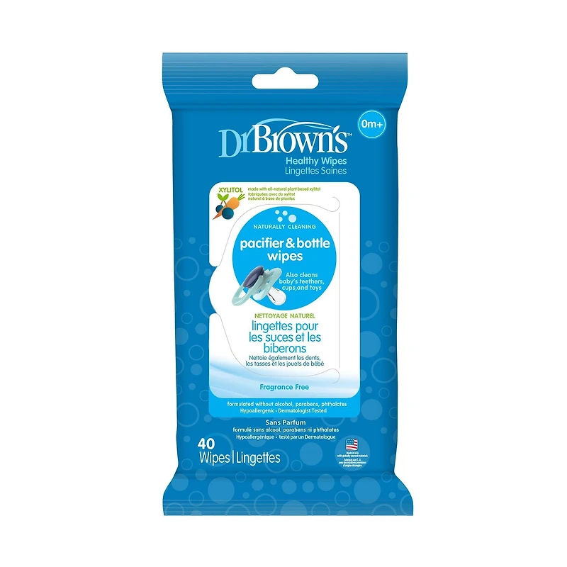 Dr. Brown’s™ Pacifier and Bottle Wipes for Babies and Toddlers - 40ct, 40 wipes
