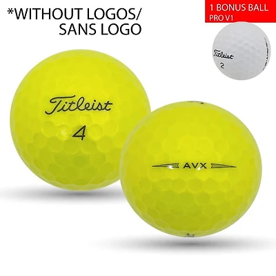 Mulligan - 60 balles de golf récupérées Titleist AVX 5A Pristine 1 Bonus Pro V1 5A, Jaune