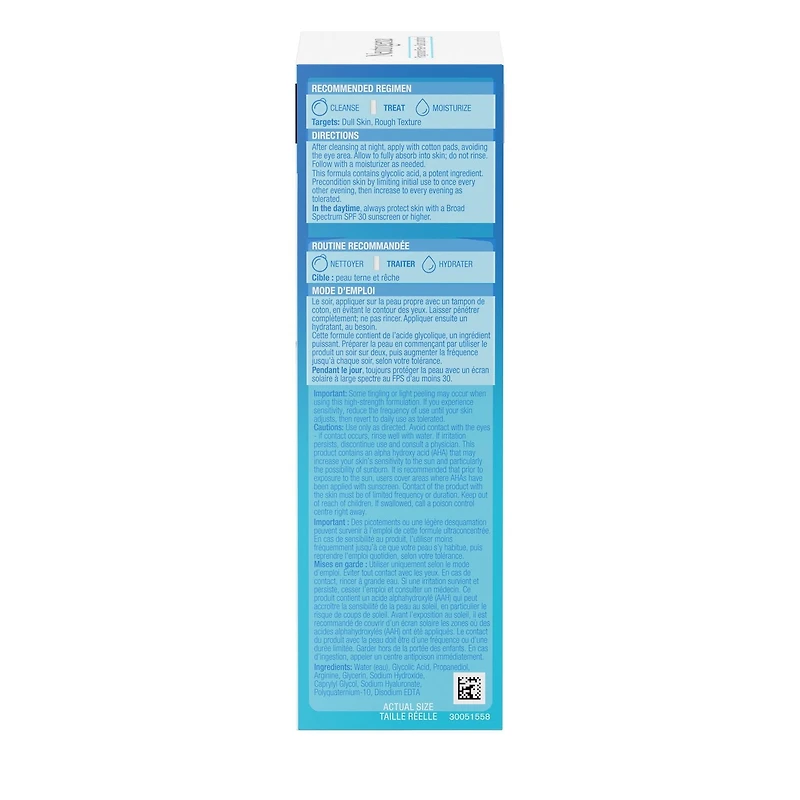 Soin exfoliant de nuit à l’acide glycolique Neutrogena Hydro Boost+ – Acide hyaluronique, acide glycolique, AHA – Soin exfoliant pour le visage 94 ML