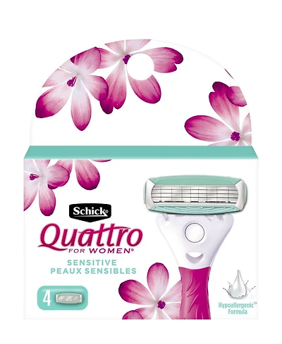 Schick Quattro for Women Razor Refills, Sensitive Skin