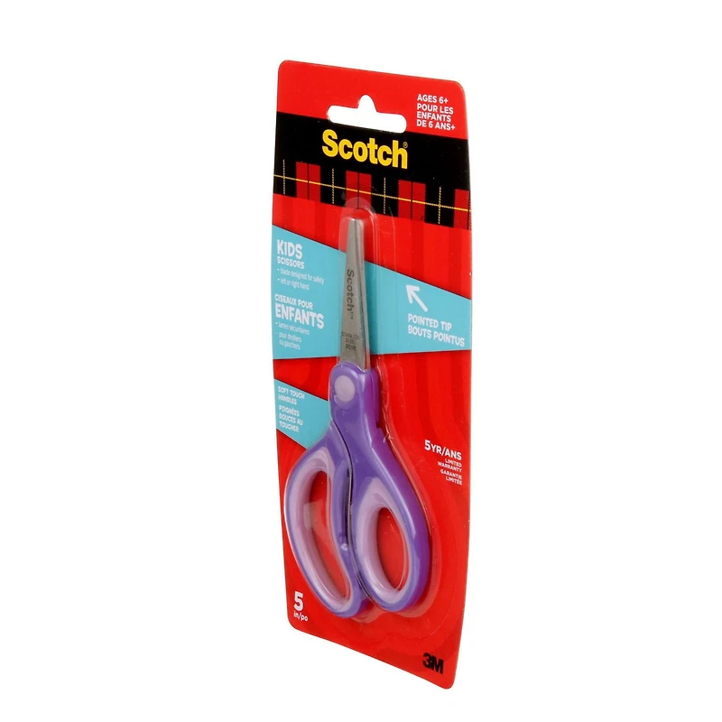 Scotch™ Kids Scissors 1442P-C, Pointed Tip, Soft Grip