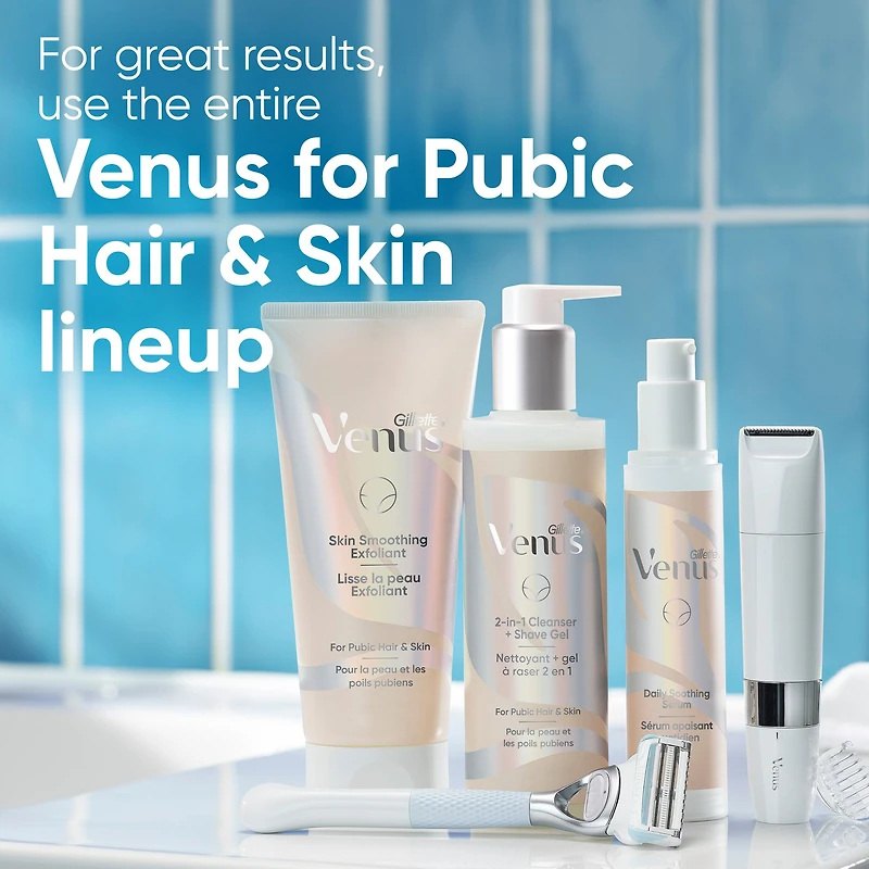 Gillette Venus for Pubic Hair & Skin Gentle Trimmer, 1CT