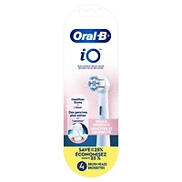 Brossettes de rechange Oral-B iO Gencives et Dents sensibles pour brosse à dents électrique, blanc 4CT